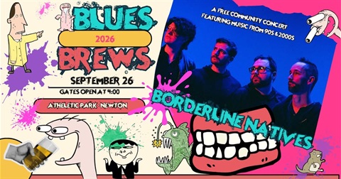 Blues Brews 2026 featuring Borderline Natives, Sept 26 at AThletic Park