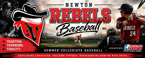 Newton Rebels Baseball Summer Collegiate Baseball. Developing Character. Building Futures. Representing Newton With Pride.